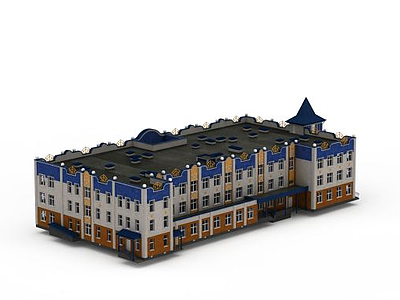 3d欧式建筑免费模型
