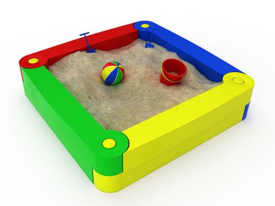 3d儿童玩具沙子模型