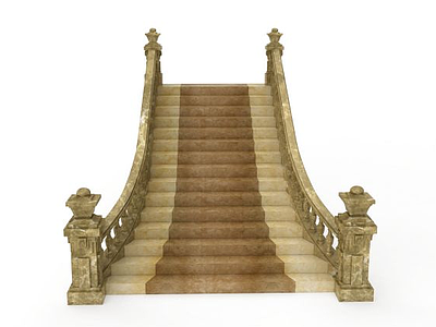 3d大理石楼梯模型