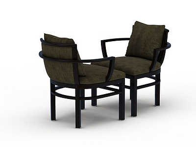 3d新中式休闲椅子模型