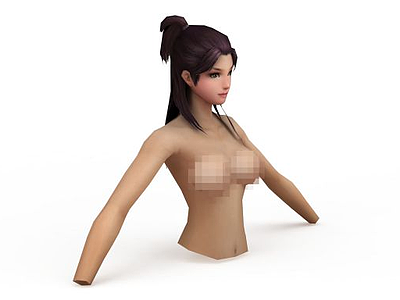 游戏女人模型3d模型