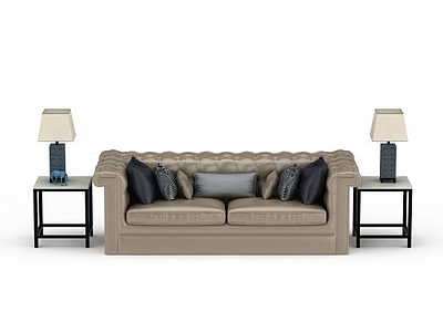 3d现代真皮沙发免费模型