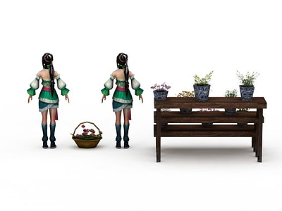 笑傲江湖角色女模型3d模型