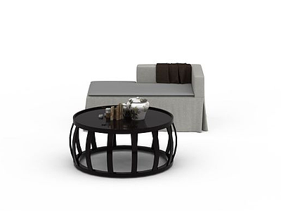 3d新中式沙发桌椅组合免费模型