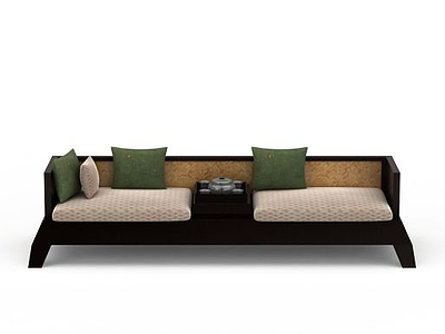3d中式木质沙发免费模型