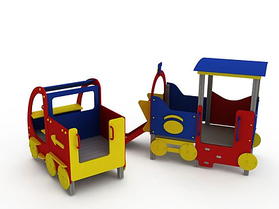 3d游乐园小火车模型