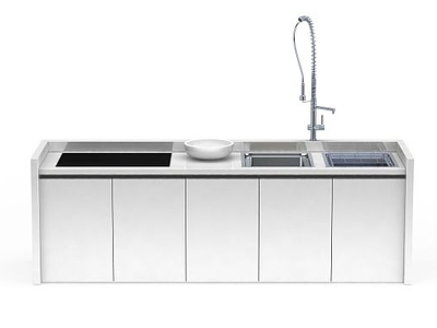 家用厨房洗菜池模型3d模型