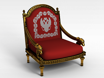 3d皇帝椅子模型