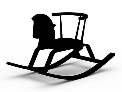 儿童木马摇椅模型3d模型