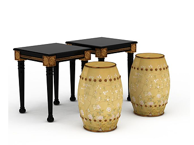 中式家具桌凳模型3d模型