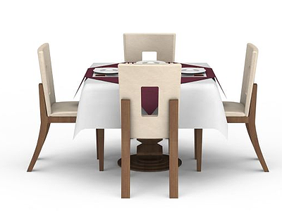 3d家庭餐桌免费模型