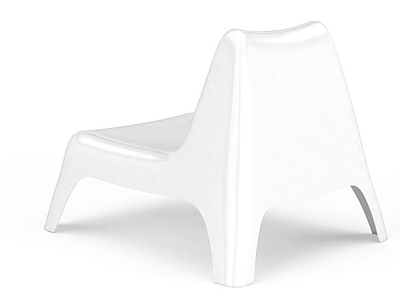 3d白色塑料儿童椅子免费模型