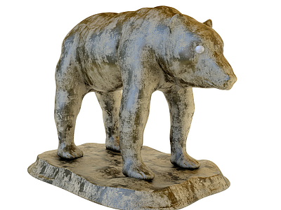 北极熊雕塑模型