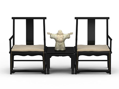 3d中式风格椅子免费模型