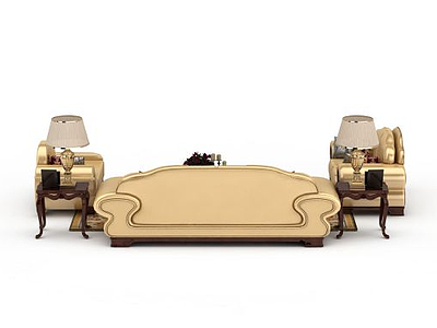 欧式风格沙发组合模型3d模型
