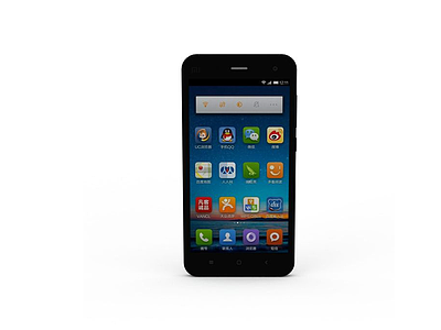 黑色小米手机模型3d模型
