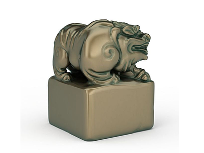 3d动物青铜像模型
