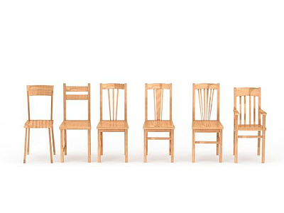 3d实木椅子免费模型