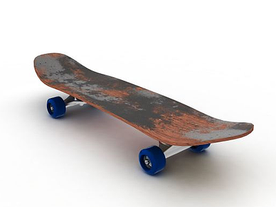3d轮滑板模型