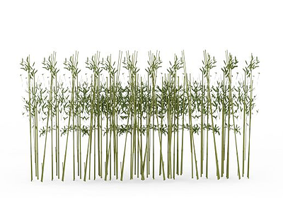 公园竹子模型