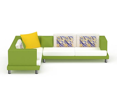 3d绿色小清新沙发模型