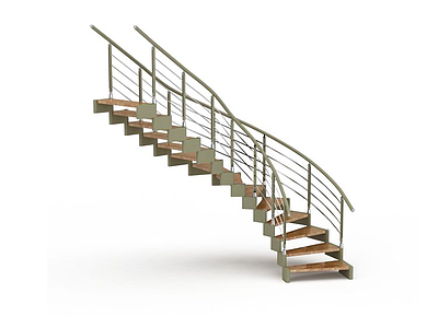 3d别墅旋转楼梯免费模型