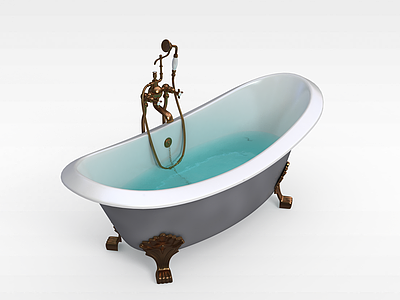欧式浴缸模型