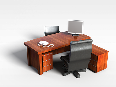 老板桌椅模型3d模型