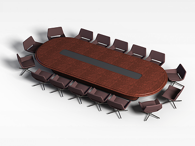 办公会议桌模型3d模型