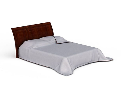 3d简约单人床免费模型