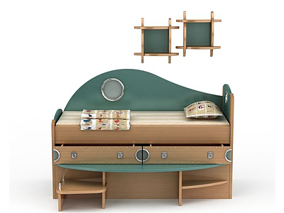 3d简易儿童床免费模型
