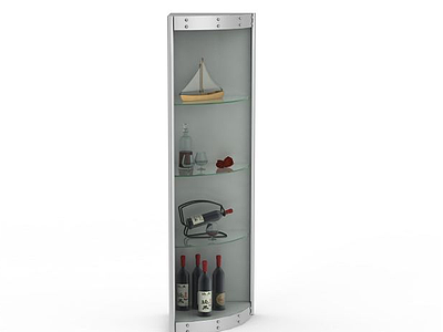 3d红酒展示柜免费模型