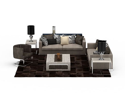 现代休闲沙发模型3d模型