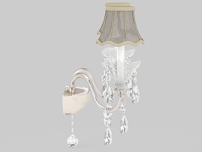 3d客厅水晶壁灯免费模型