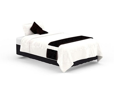 3d卧室单人床免费模型