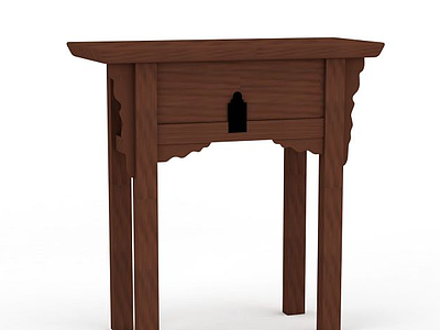 中式实木桌子模型