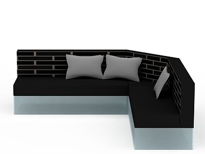 包房拐角沙发模型3d模型