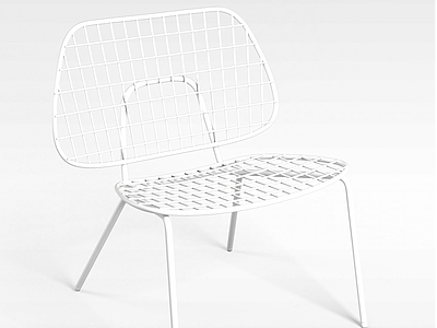 3d铁艺网状休闲座椅模型