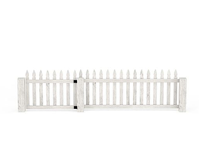 庭院木质围栏模型3d模型