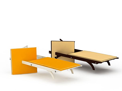 时尚多功能可旋转实木桌模型3d模型