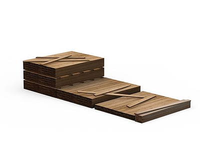 3d建筑木材免费模型
