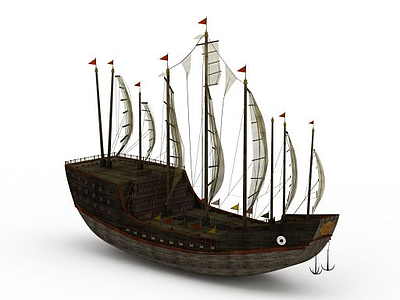 纱布帆船模型