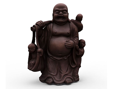 弥勒佛铜像模型3d模型