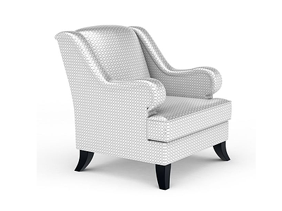 3d现代银色花纹椅免费模型