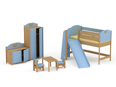地中海风格儿童家具模型3d模型