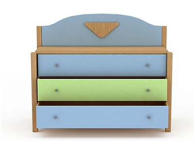 地中海风格床头柜模型3d模型