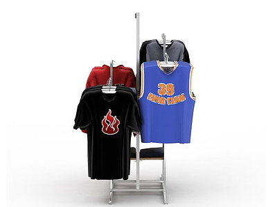 3d篮球服装架模型