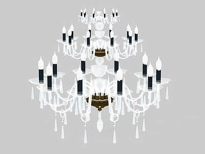 3d豪华水晶吊灯免费模型