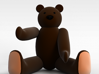 3d儿童玩具熊模型