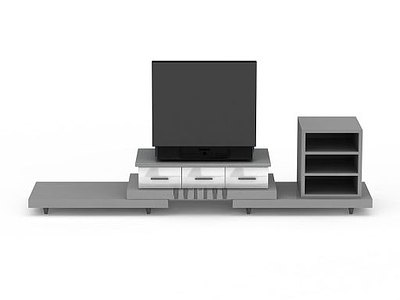 客厅电视桌模型3d模型